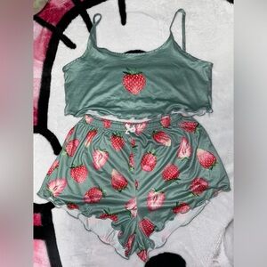 Cami Top and Shorts Sleepwear Ribbed Pajamas Set